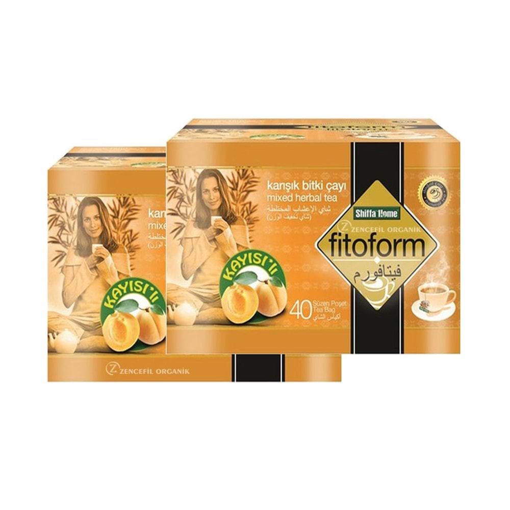 Shiffa Home Fito Form Kayısılı 40 Lı Süzen Poşet Çay