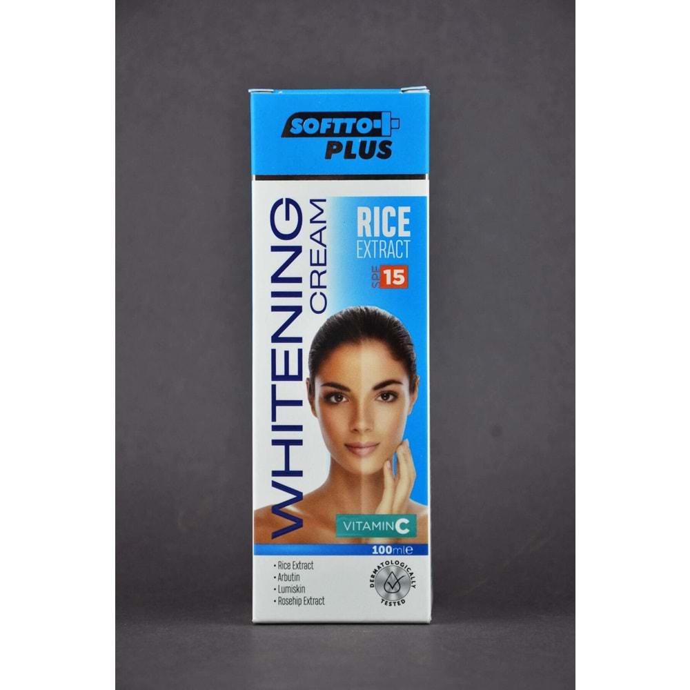 Softto Plus Pirinç Özlü Beyazlatıcı Krem 100 ml