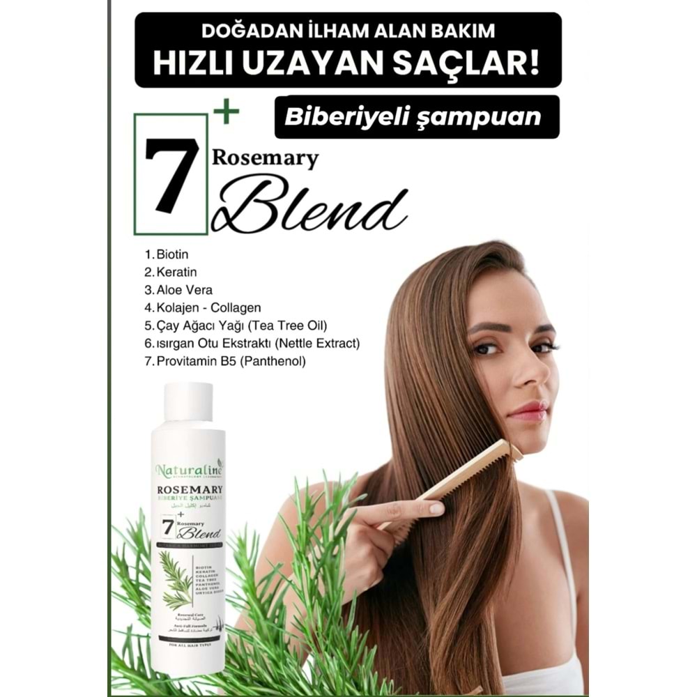 Naturaline Biberiye Rosemary Shampo 400 Ml