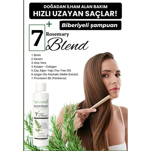 Naturaline Biberiye Rosemary Shampo 400 Ml